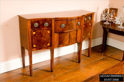 Federal Mahogany and Satinwood Inlaid Sideboard from the Adams National Historical Park Collection
