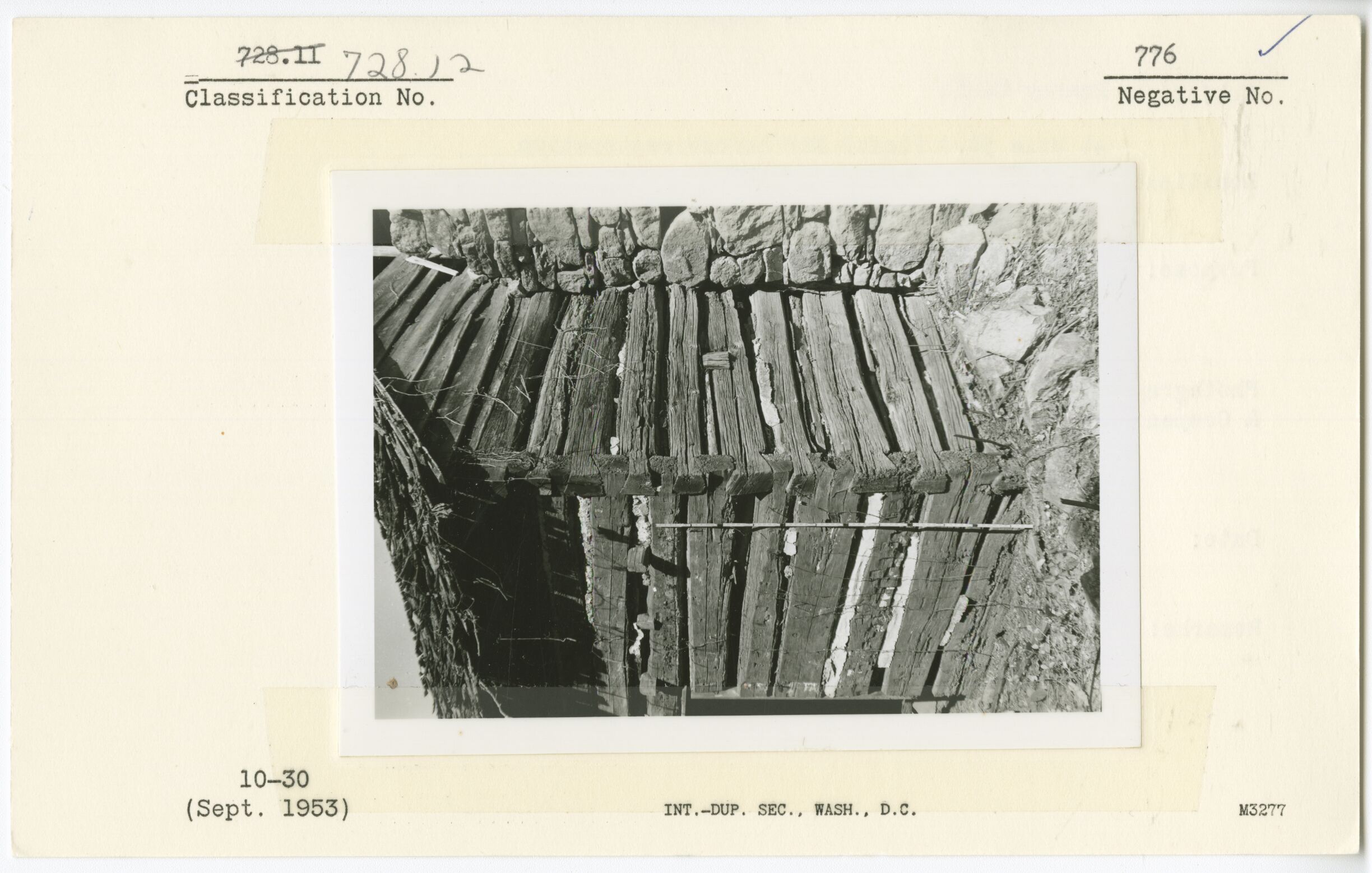 Detail of southwest corner of Ramsey Cabin