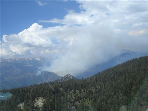 Images of the Comb Complex wildland fire use project taken from park helicopter, Sequoia and Kings Canyon National Parks, summer 2005