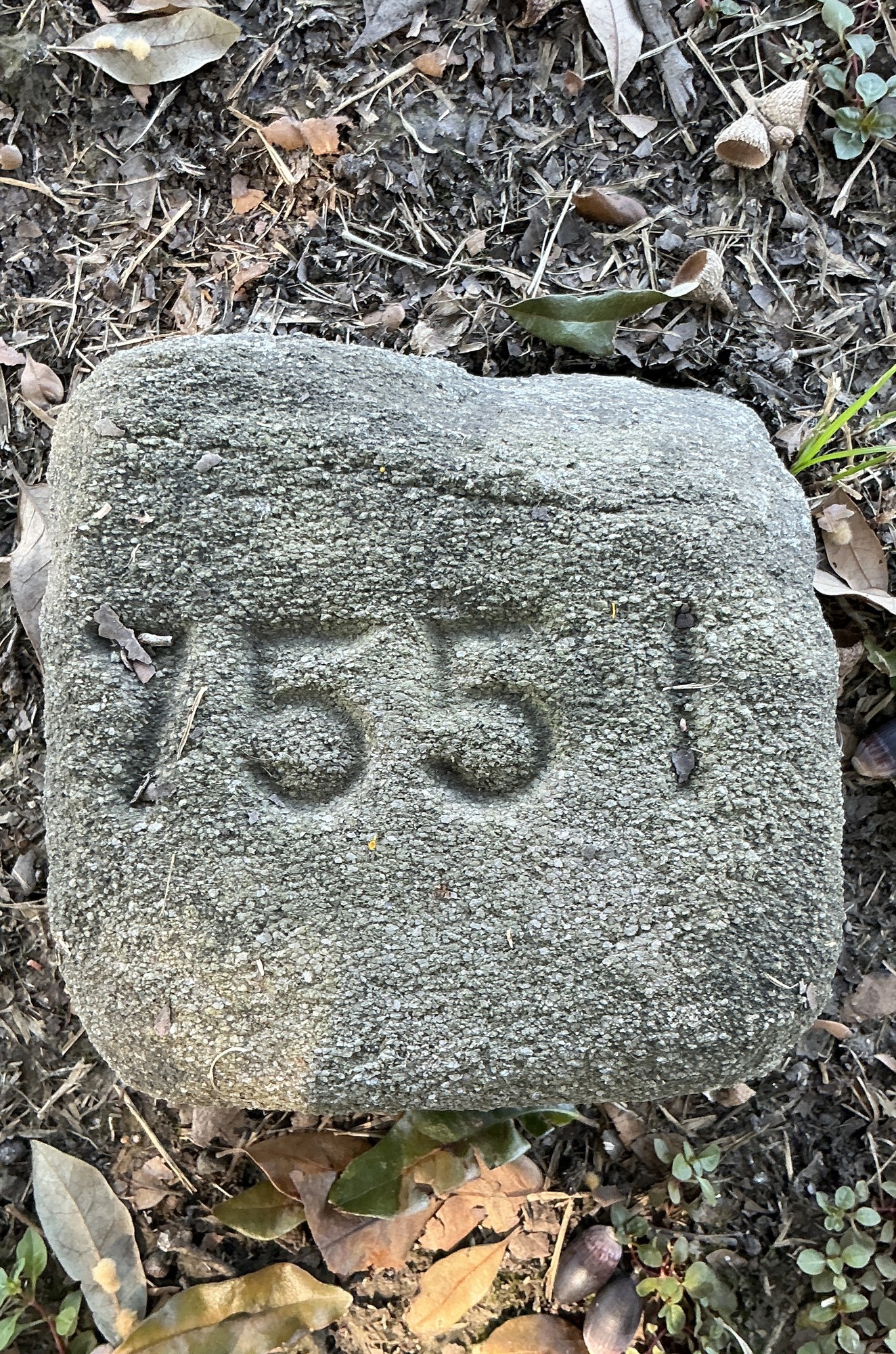 Top of flat marble marker