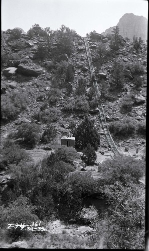 Tramway to Oak Creek water system site.