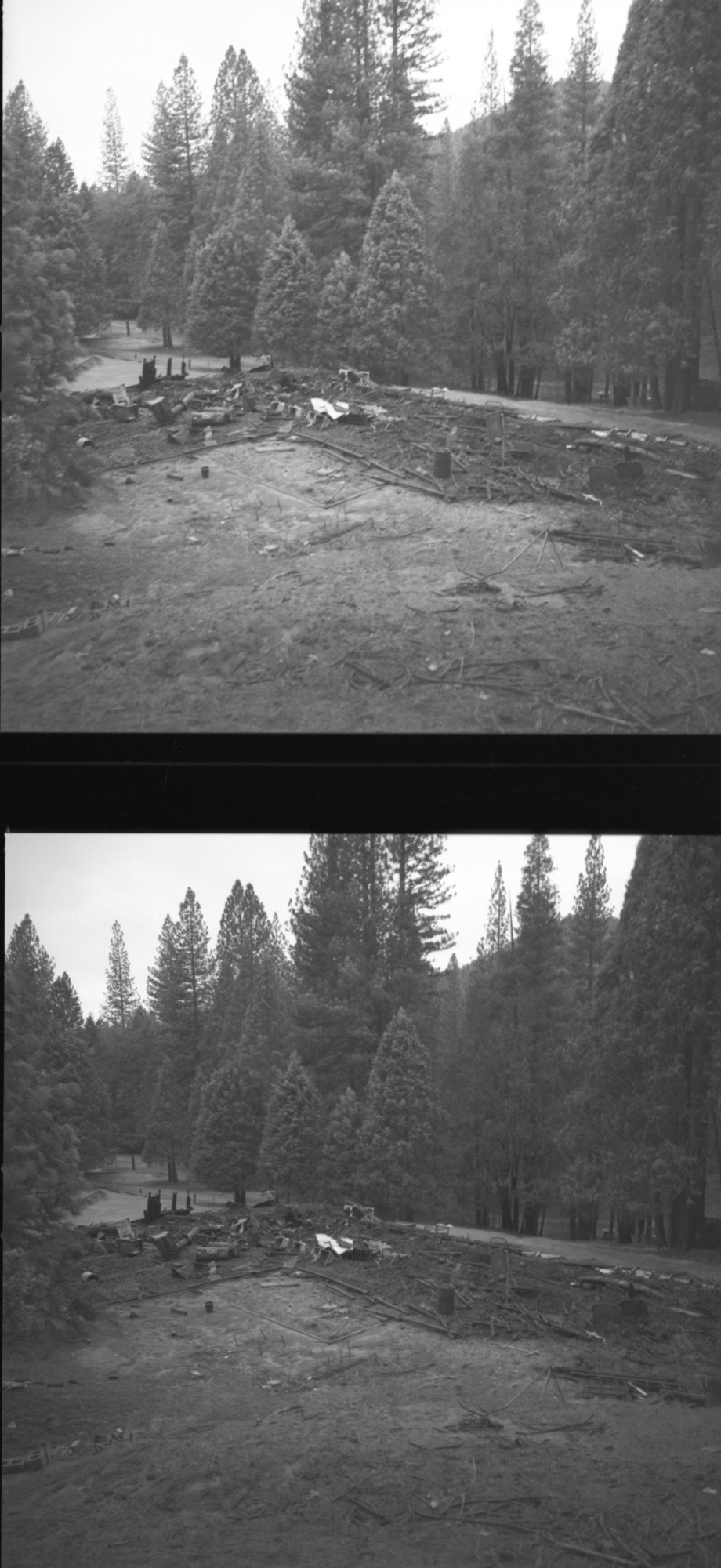 Remains of the Sequoia Hotel (Wawona) after the fire.