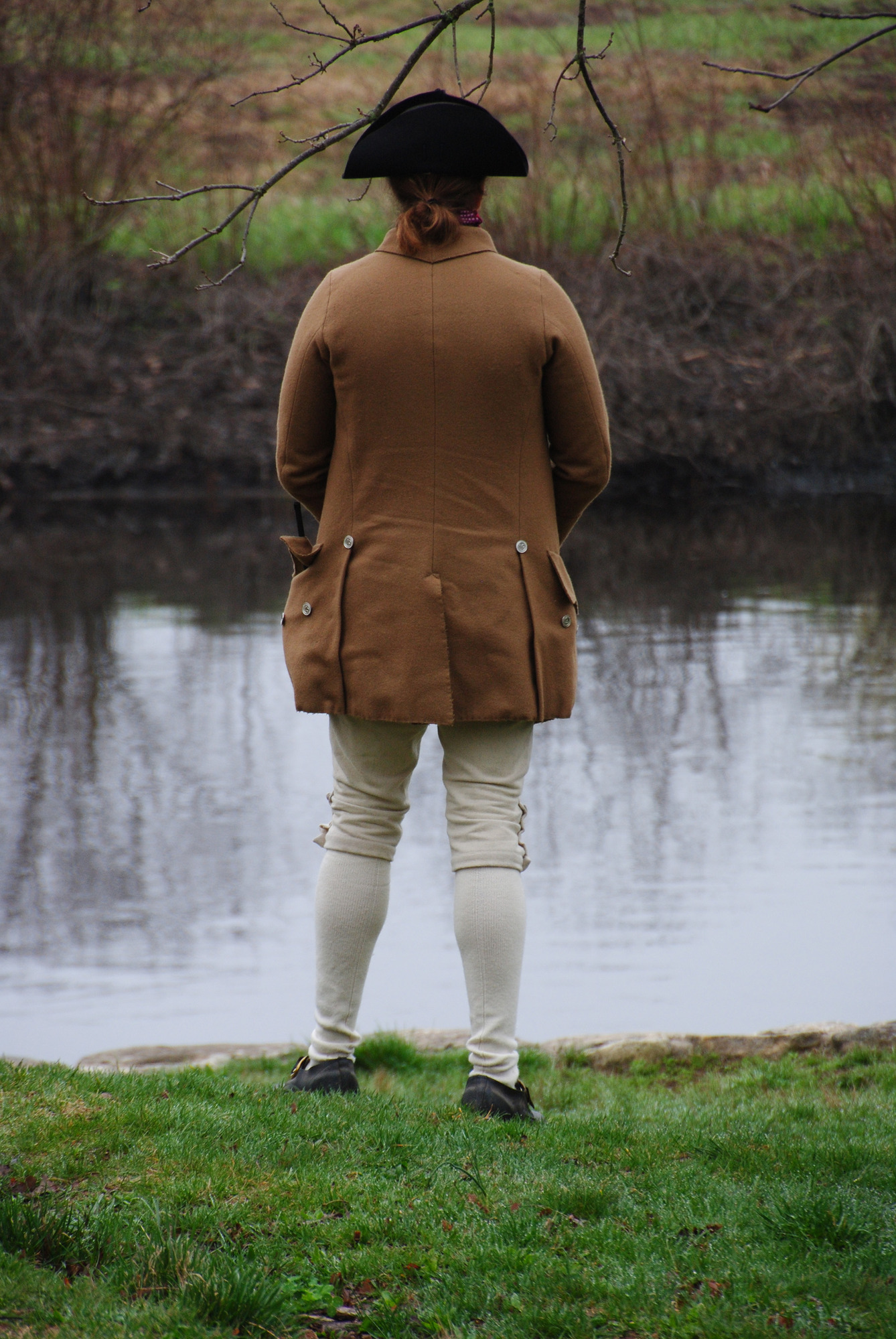 Loyalist Guide, standing beside the Concord River next to the North Bridge 