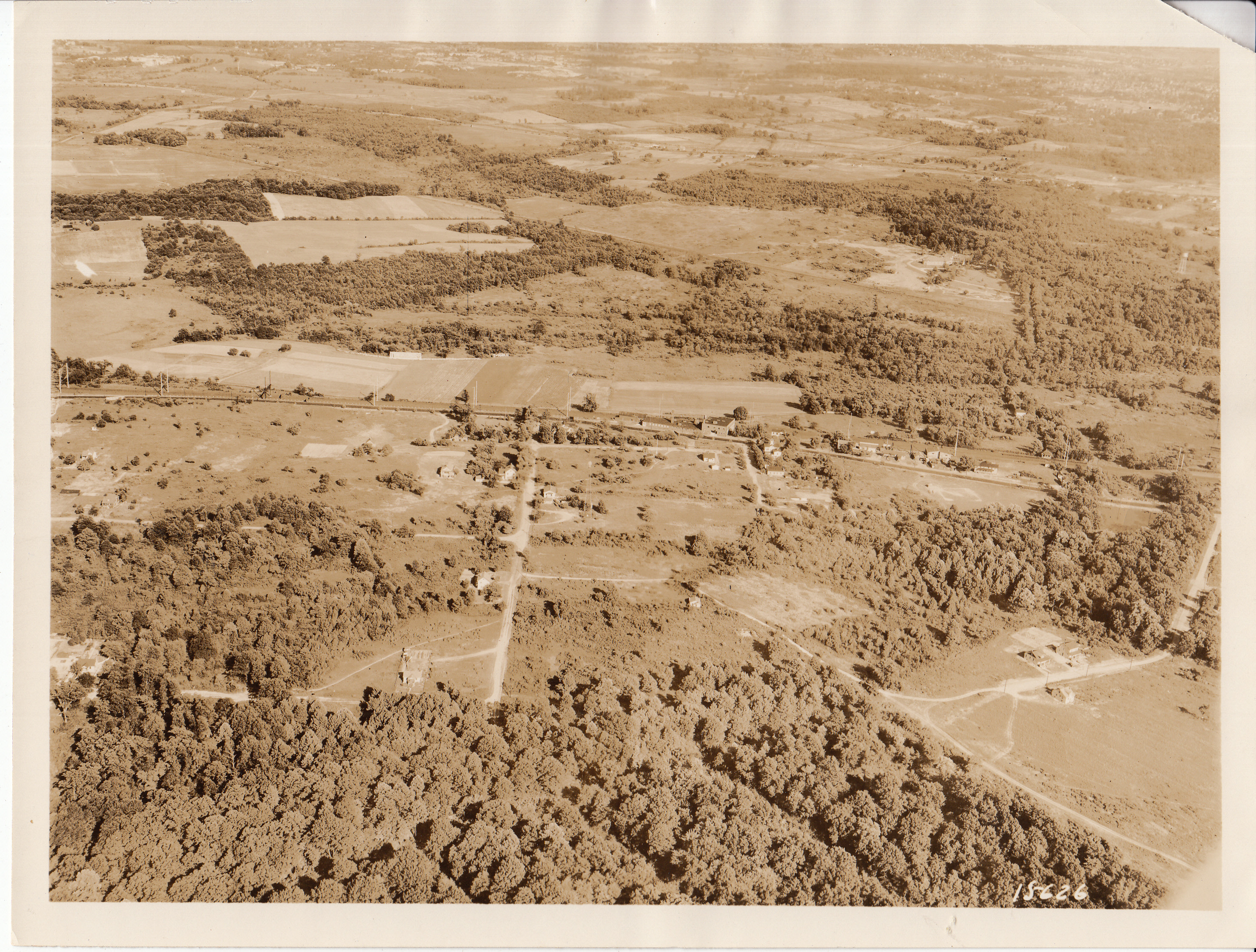 Aerial view of Edison tower, Menlo Park, New Jersey.