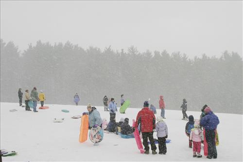 Sledding at Kendall Hills 1