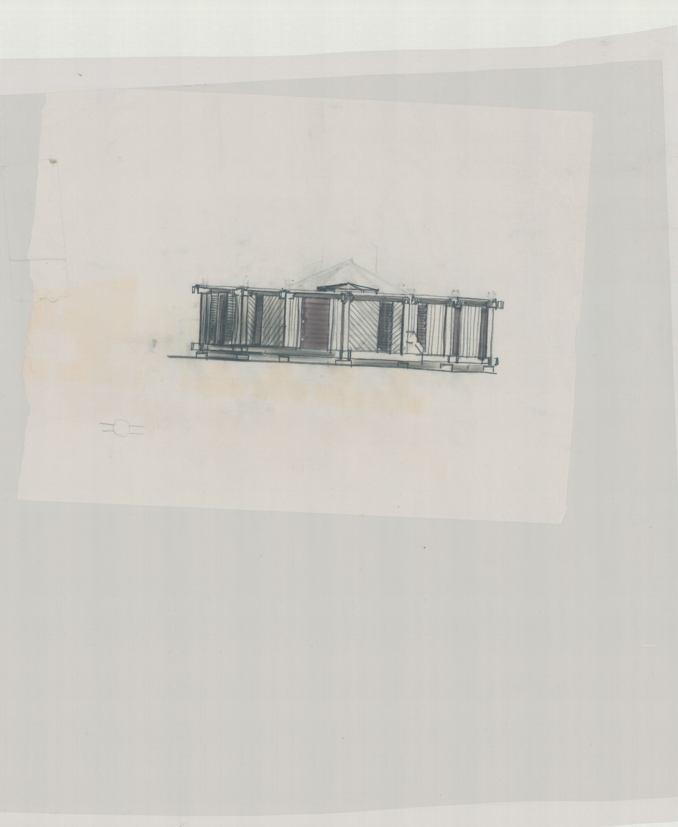 Charcoal Building Drawing