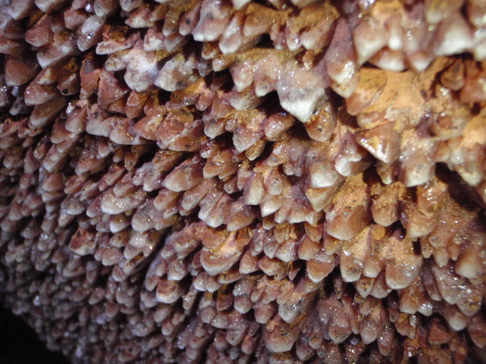 Reddish pink crystals