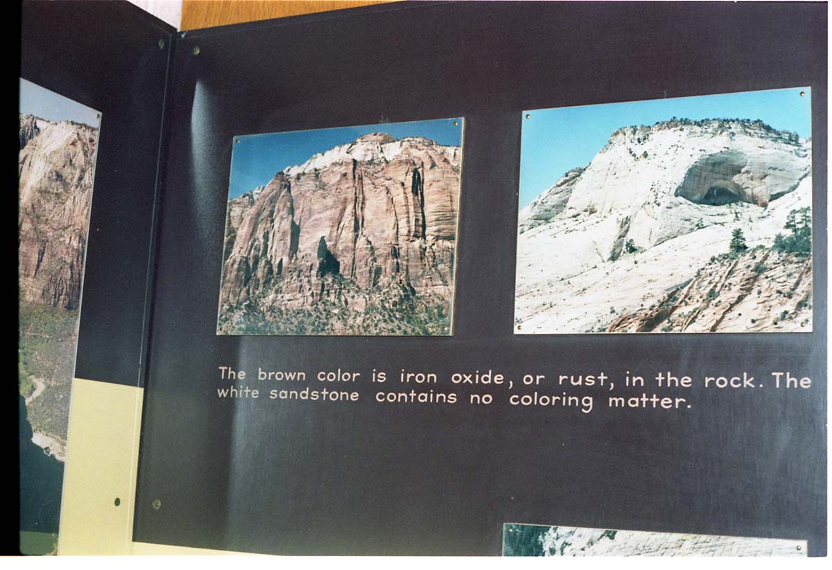 Color Photos of the old visitor center exhibits.