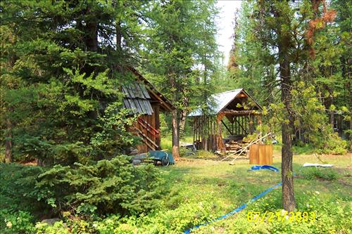 Hazardous fuels reduction around cabins during Wedge Fire, Glacier National Park