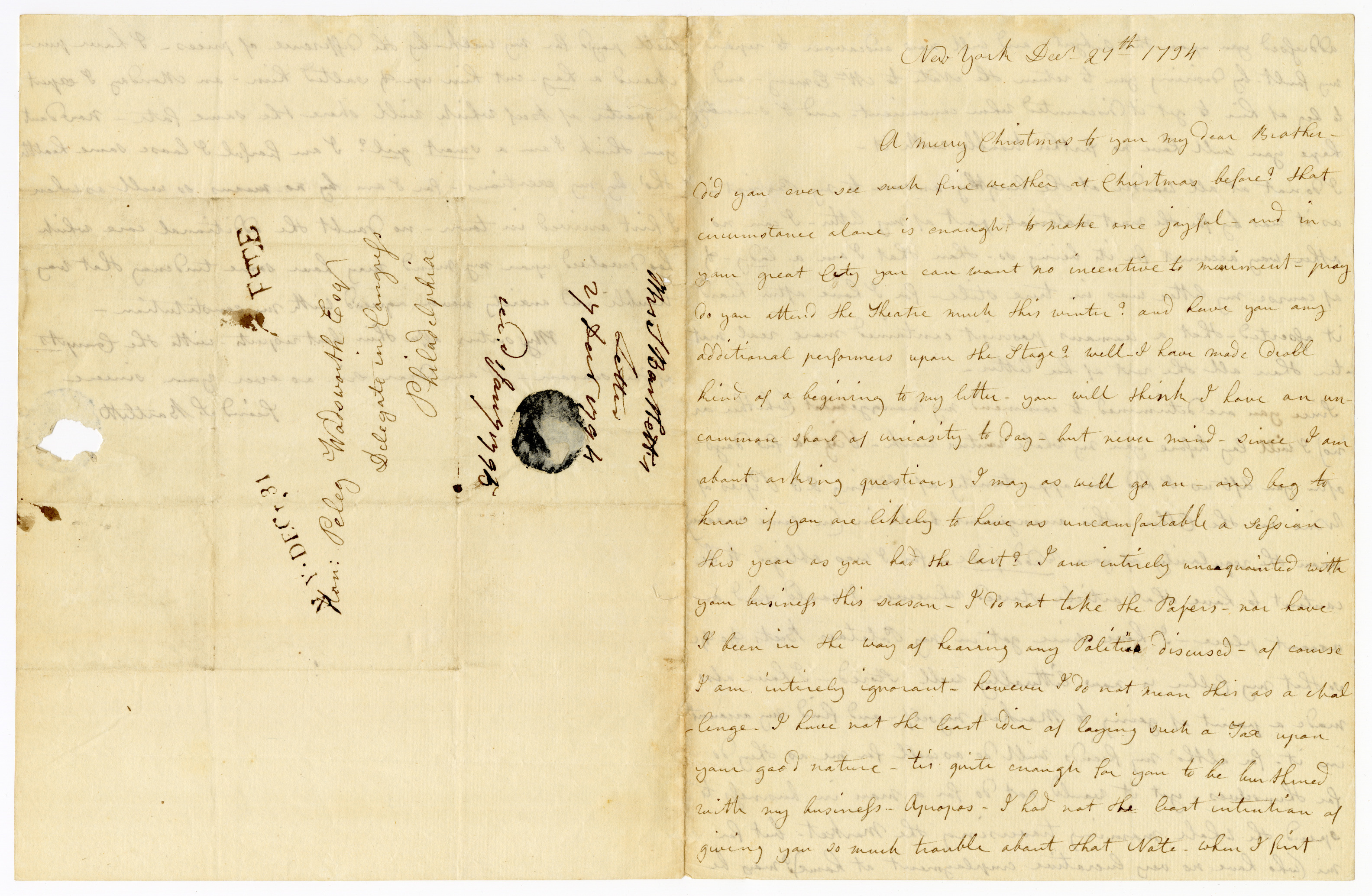 Manuscript letter