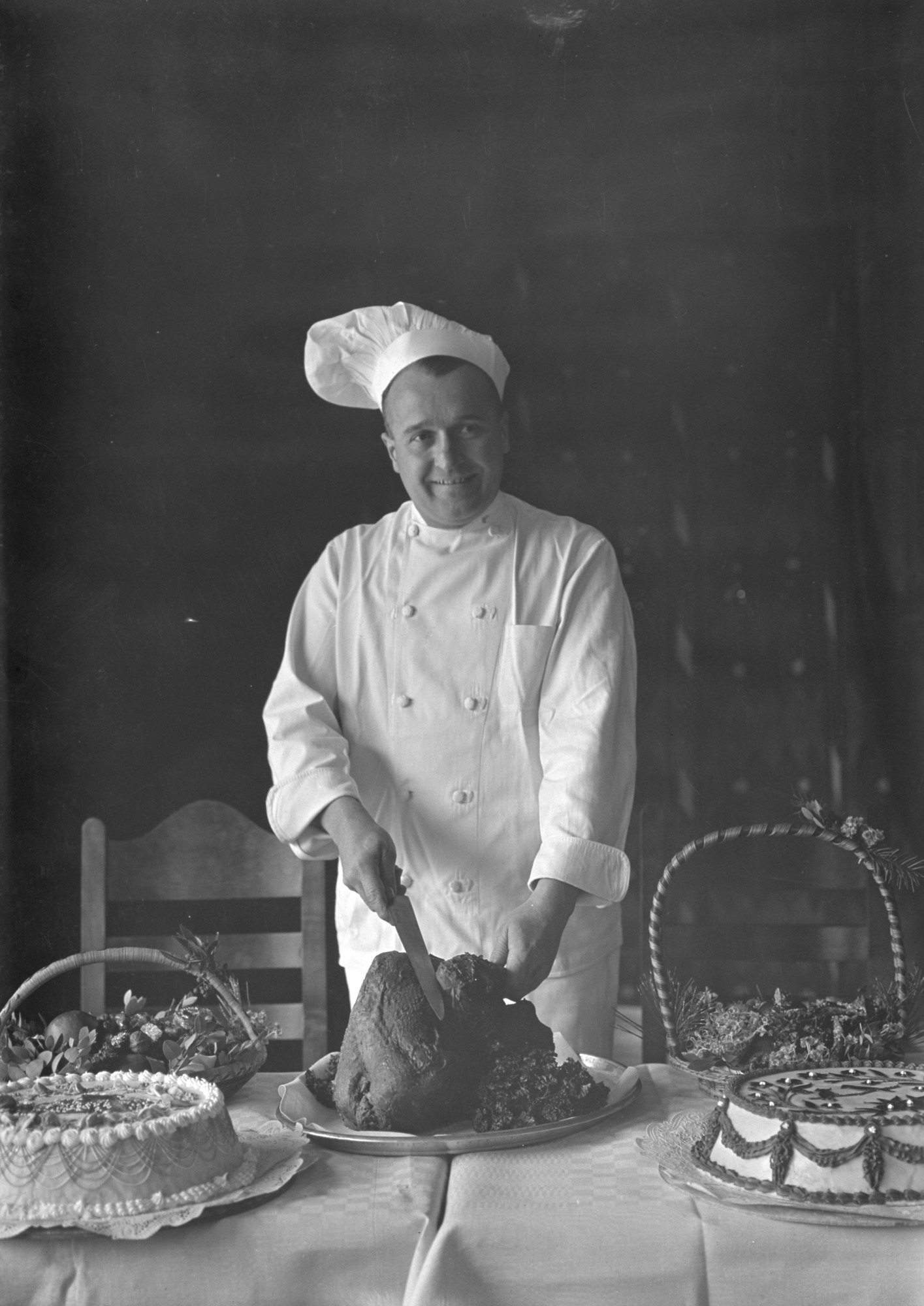 Felix Touscher, Chef at the Ahwahnee Hotel. Copy Neg: L. Radanovich, 8/94