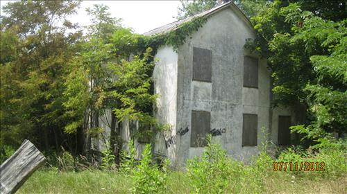 Demolition of Company (Quarry Workers) Houses on School House Ridge South Harpers Ferry Natiponal Historical Park in June 2013