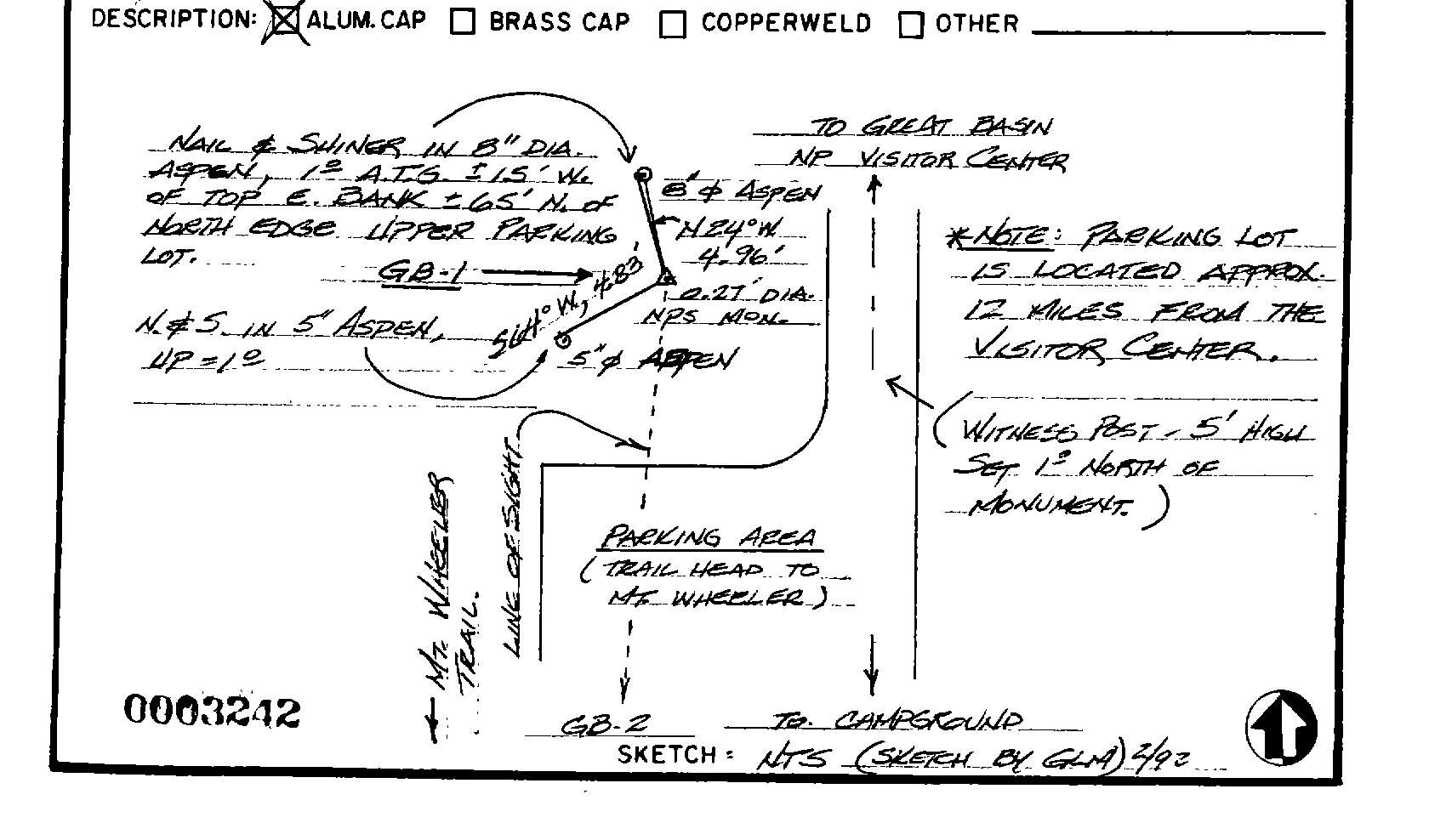 00003242 Survey Monumentation Sketch