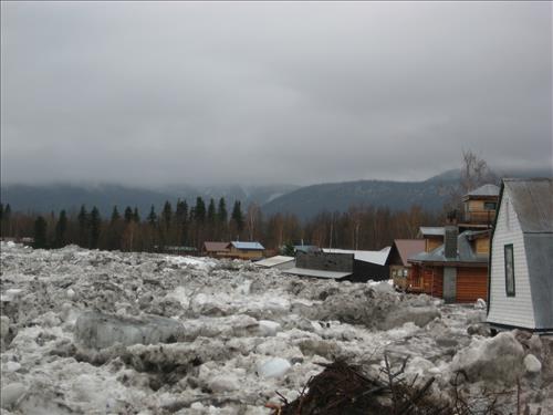 Damage from Yukon River Flooding Eagle Alaska May 2009