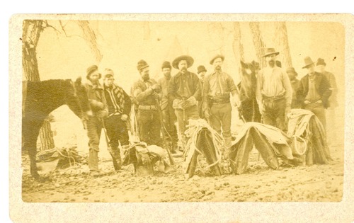 Group of Men with Mule Packs