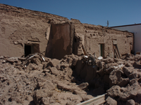 A house is being demolished.