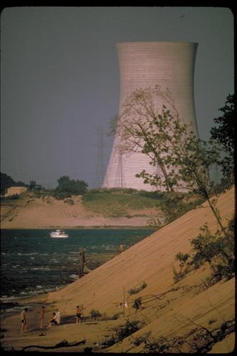 Views at Indiana Dunes National Park with Bailly Nuclear Power Plant Adjoining, Indiana