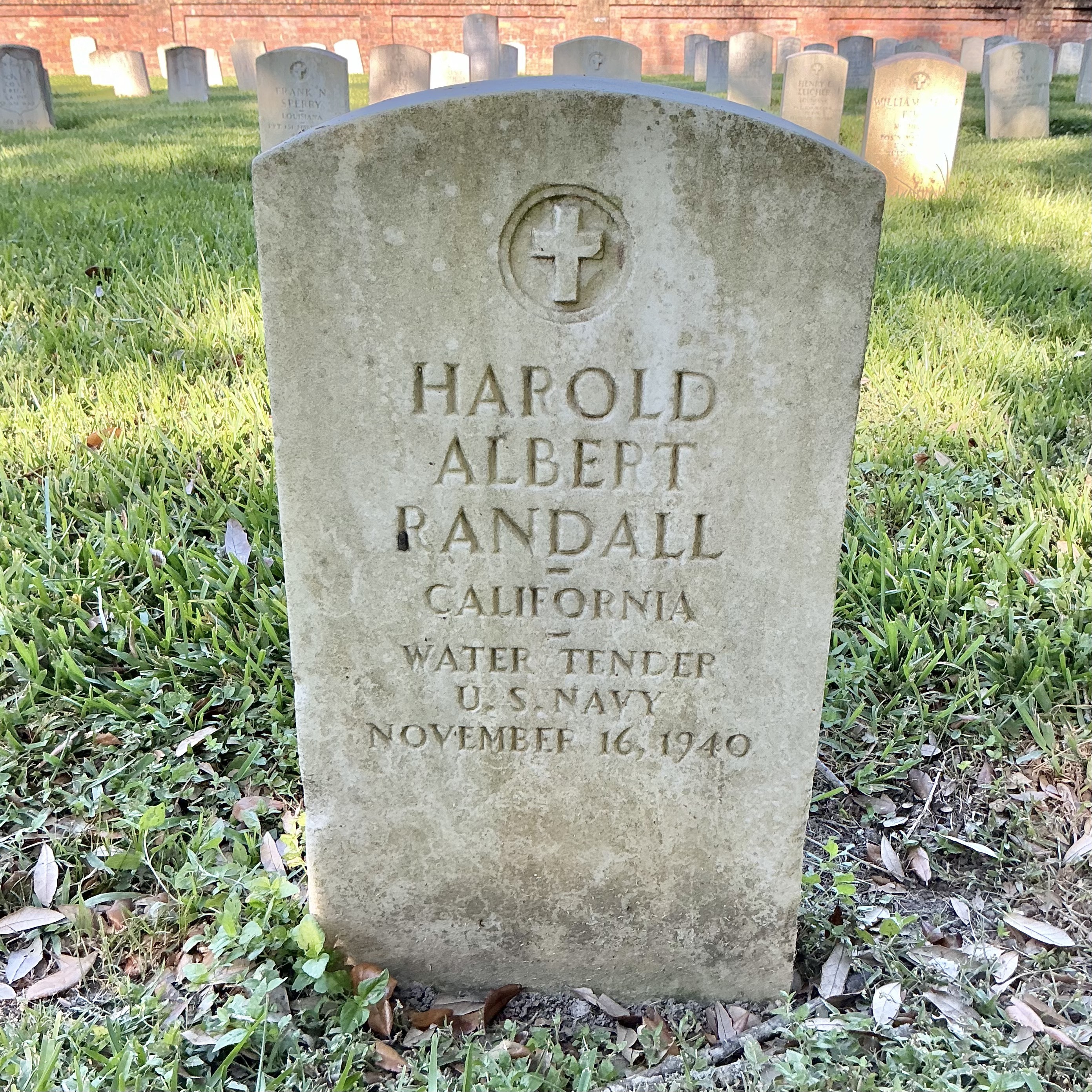 Front of upright marble headstone with flat face.