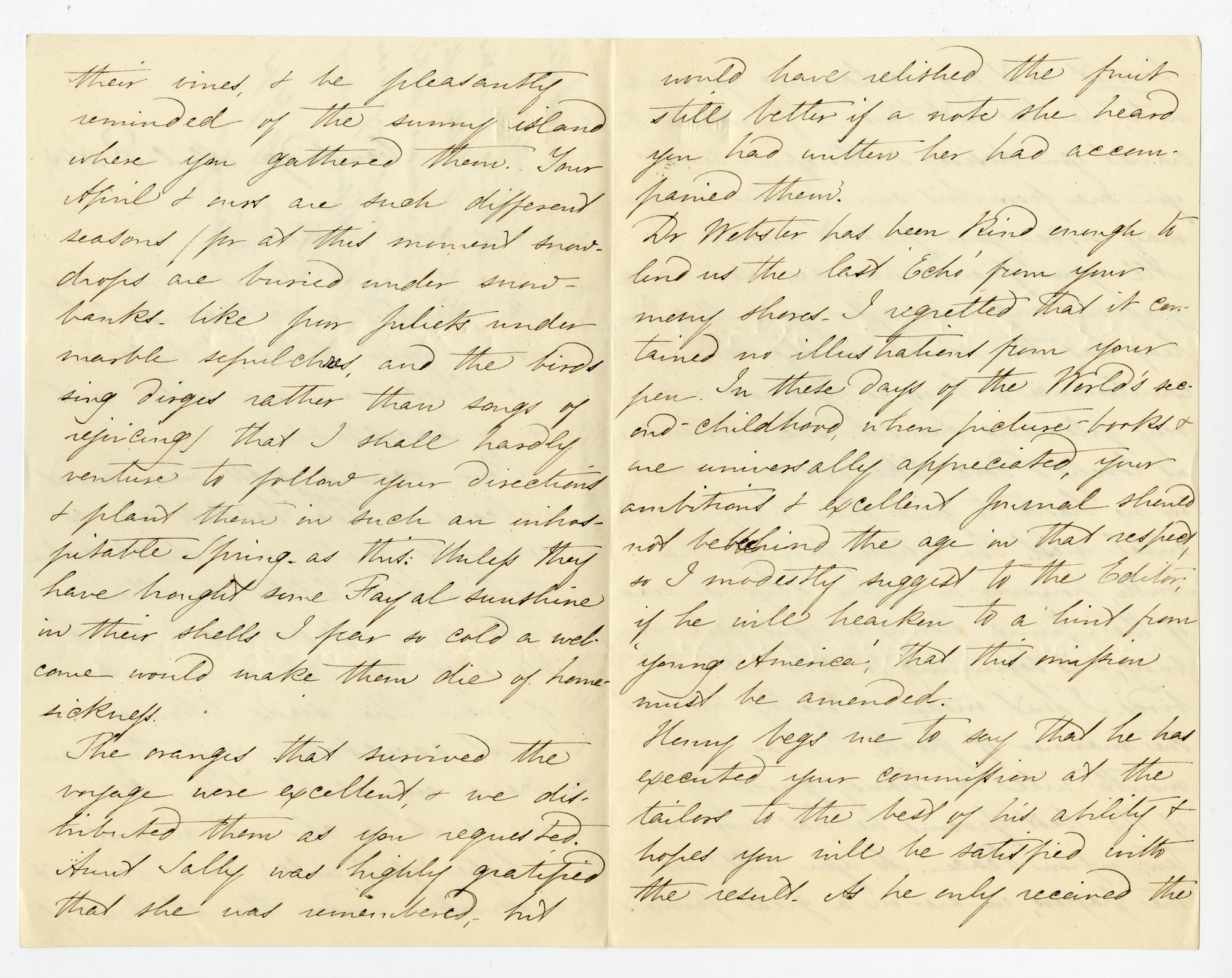 Manuscript letter