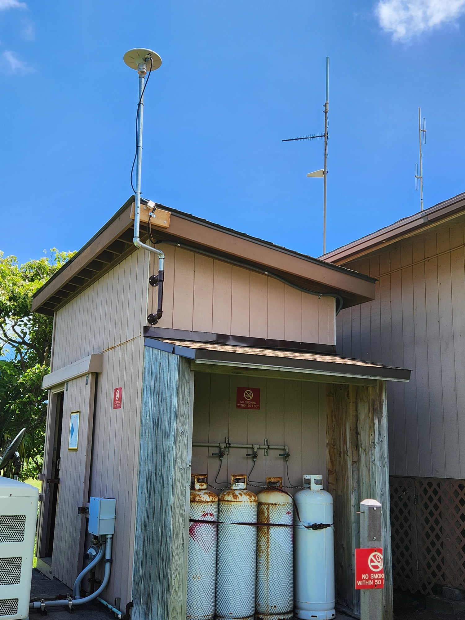 Existing NTRIP base station antenna mount at HALE. 