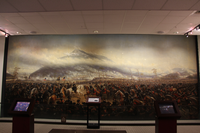 A large painting depicting the battle of Lookout Mountain