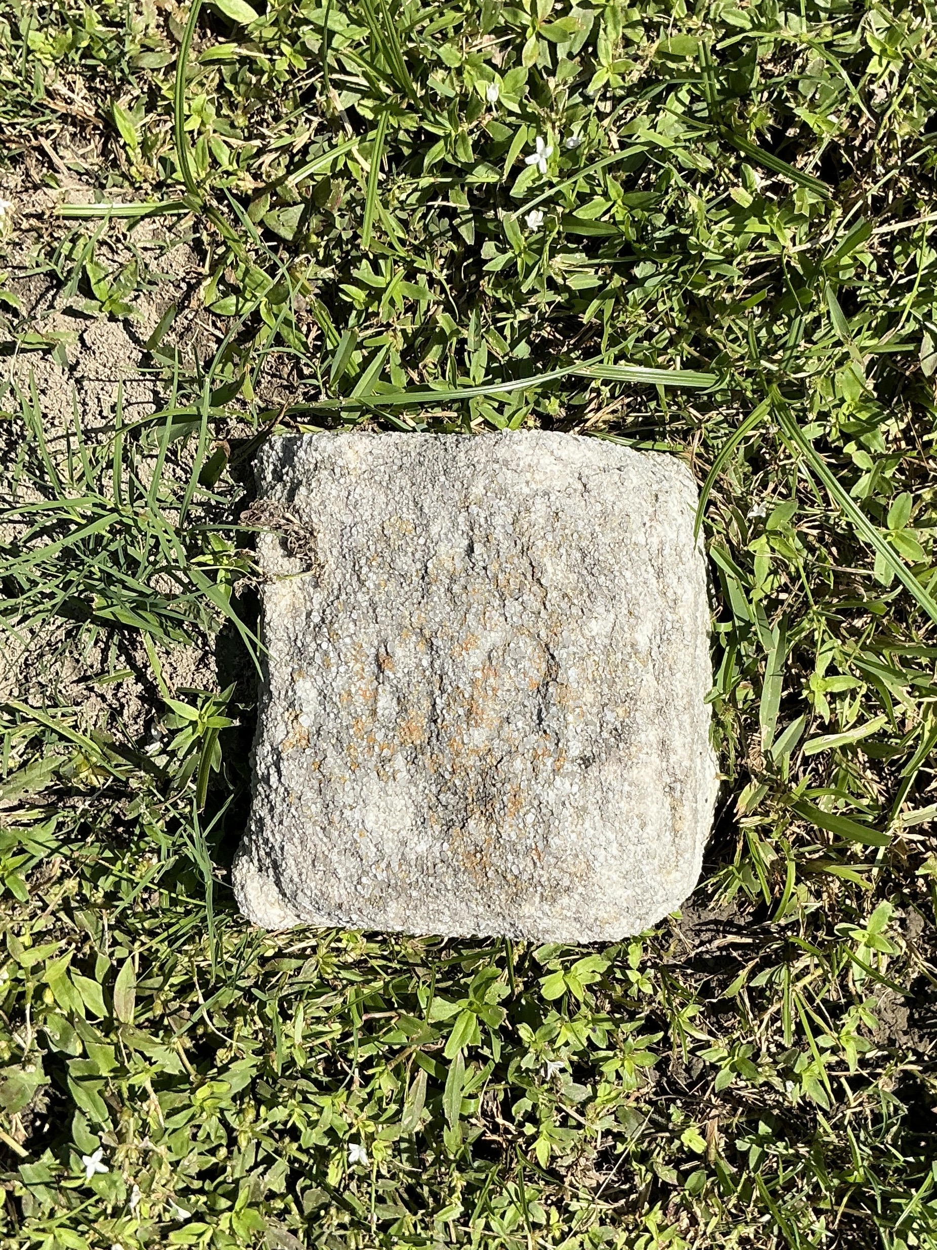 Top of flat marble marker