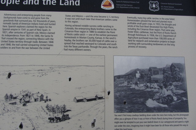 A wayside titled "People and the land".