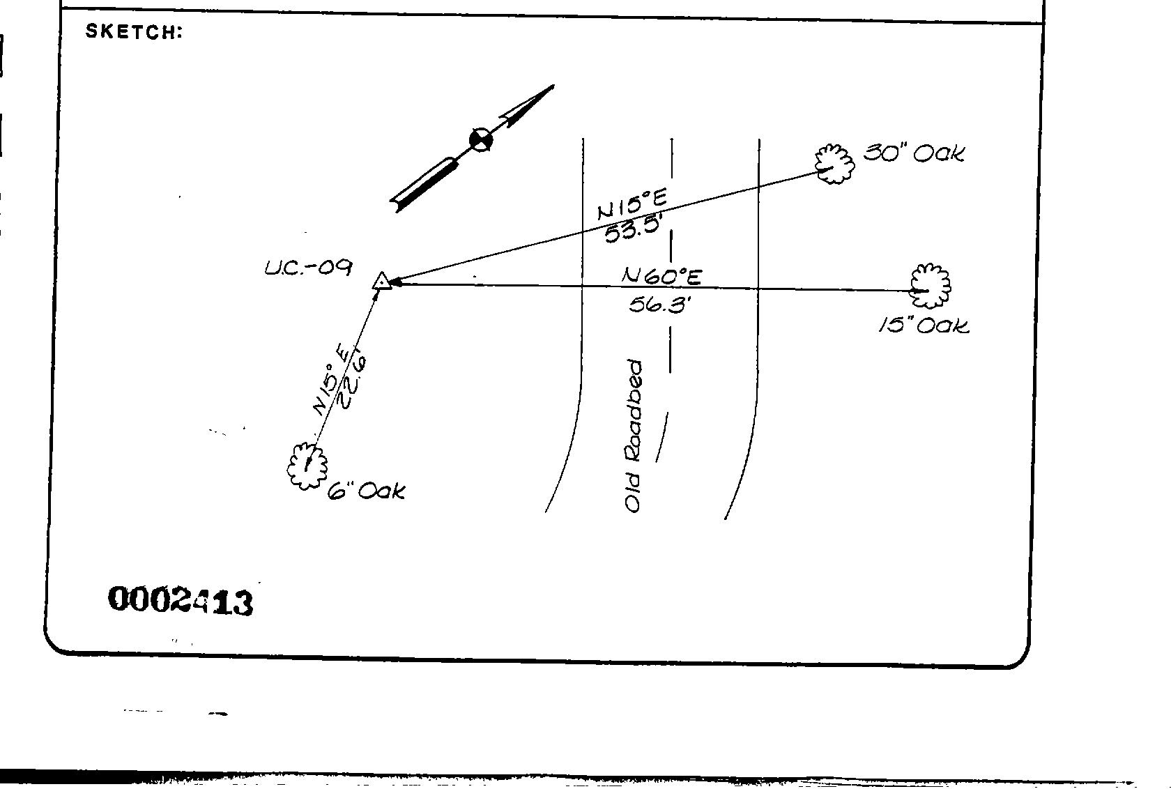 00002413 Survey Monumentation Sketch
