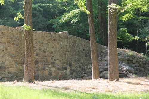 Repair and Stabilize Stone Retaining Wall at Hot Springs National Park in April 2015
