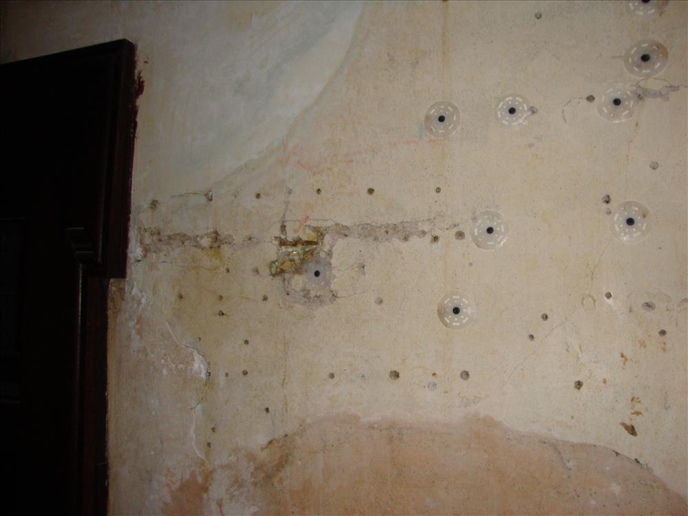 Stabilization of ceiling plaster Truman home. stabilize ceiling plaster of the Truman home ceilings