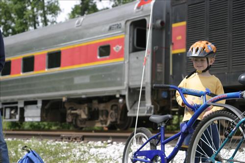 Cuyahoga Valley Scenic Railroad, Bikers Waiting to Board Train