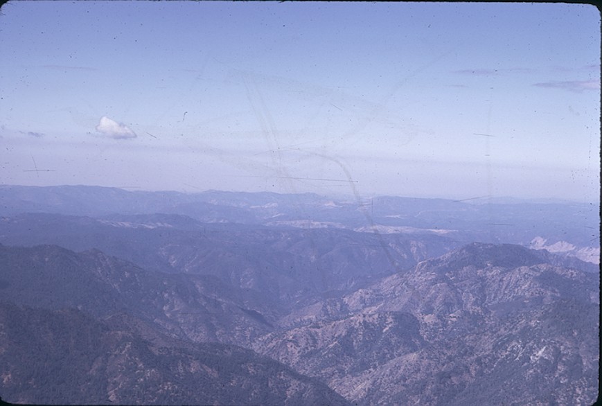 Merced Canyon, South Fork to west, aerial