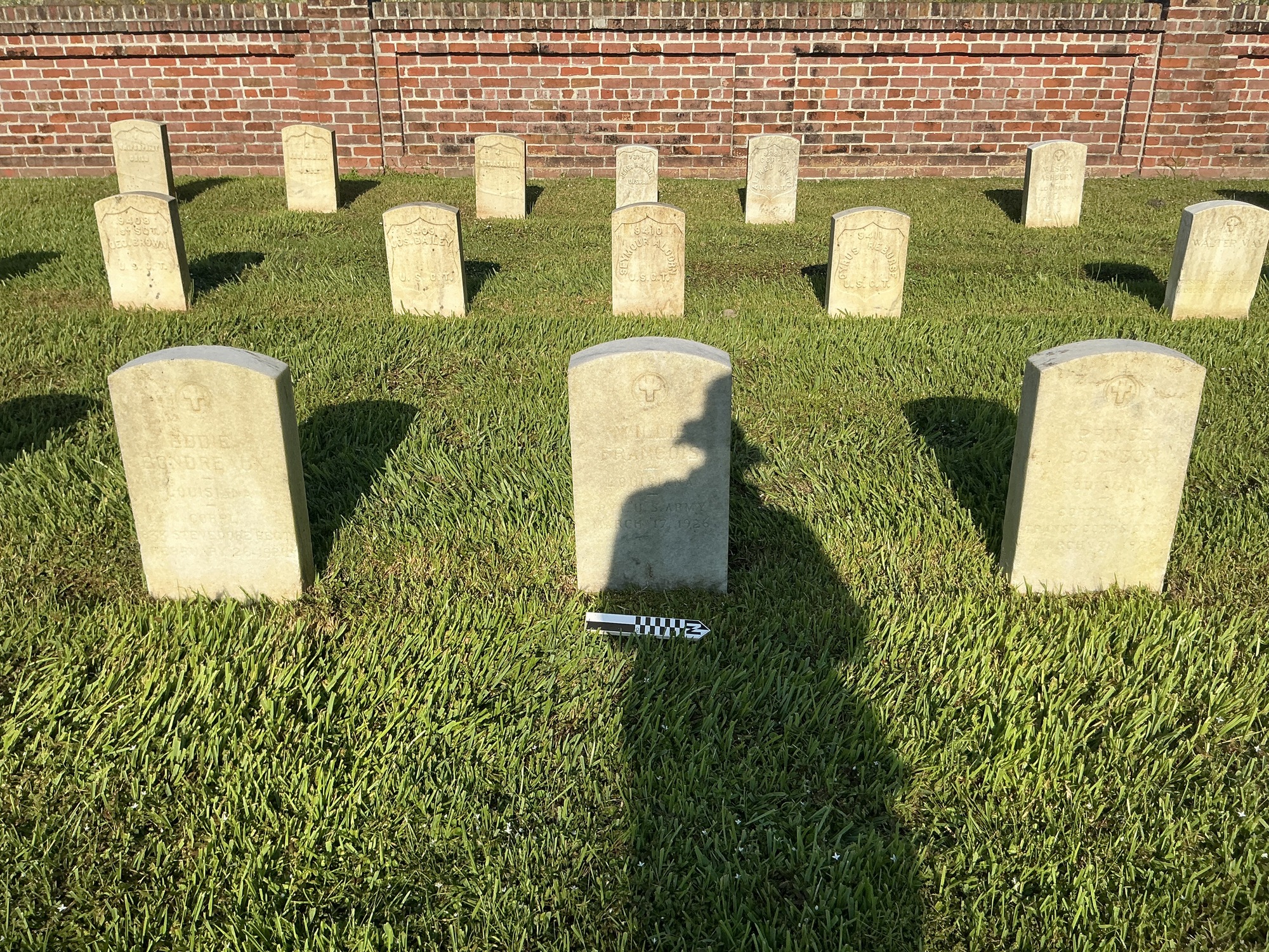 Extra image of upright marble headstone with flat face.