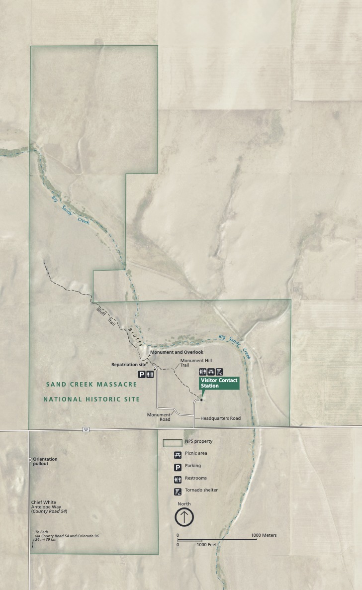 Sand Creek Massacre National Historic Site Park Map