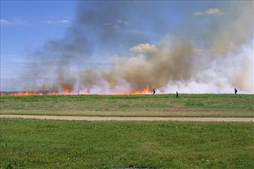 Fort Larned National Historic Site Burn - May 2003