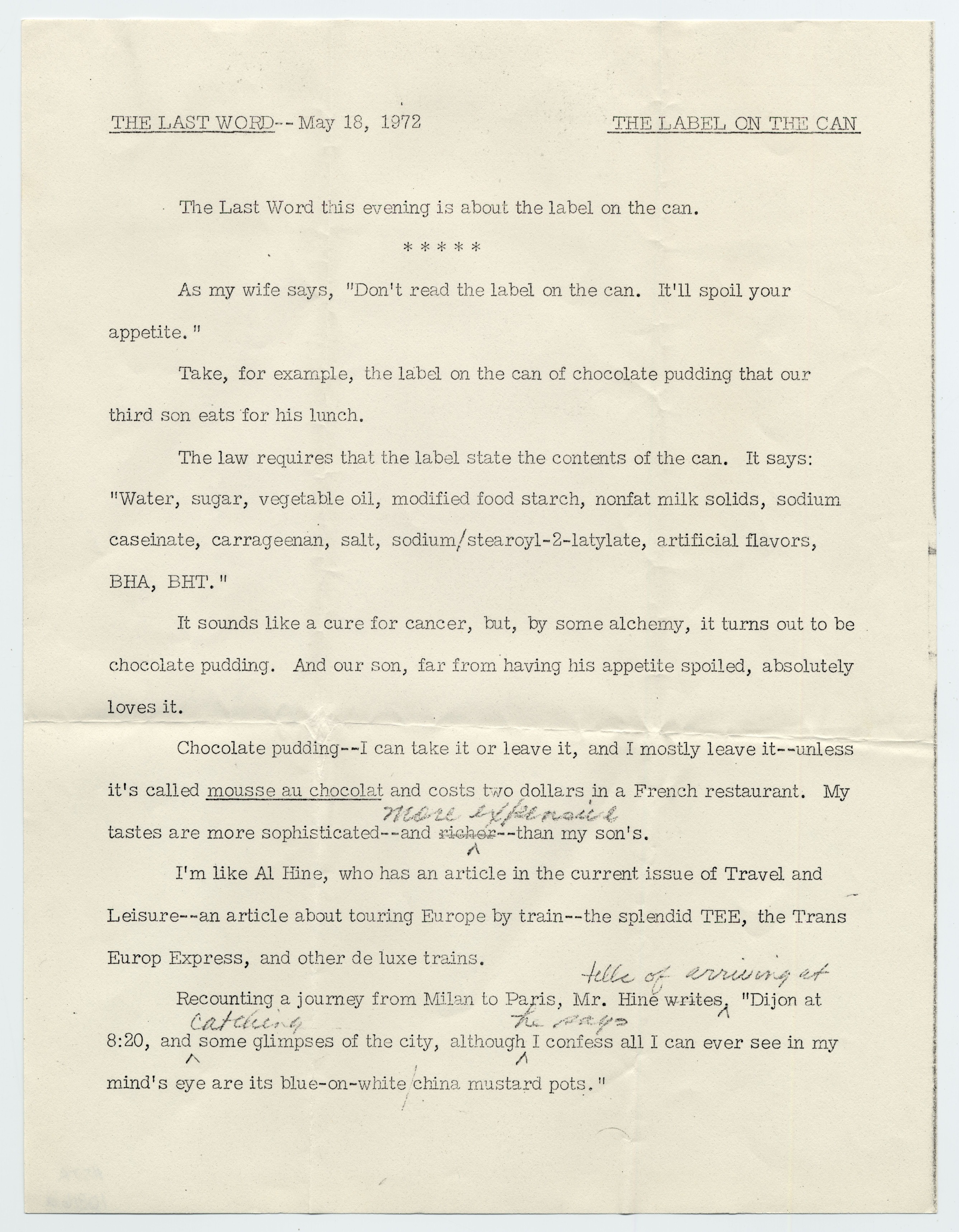 A two page, typed copy of an article.