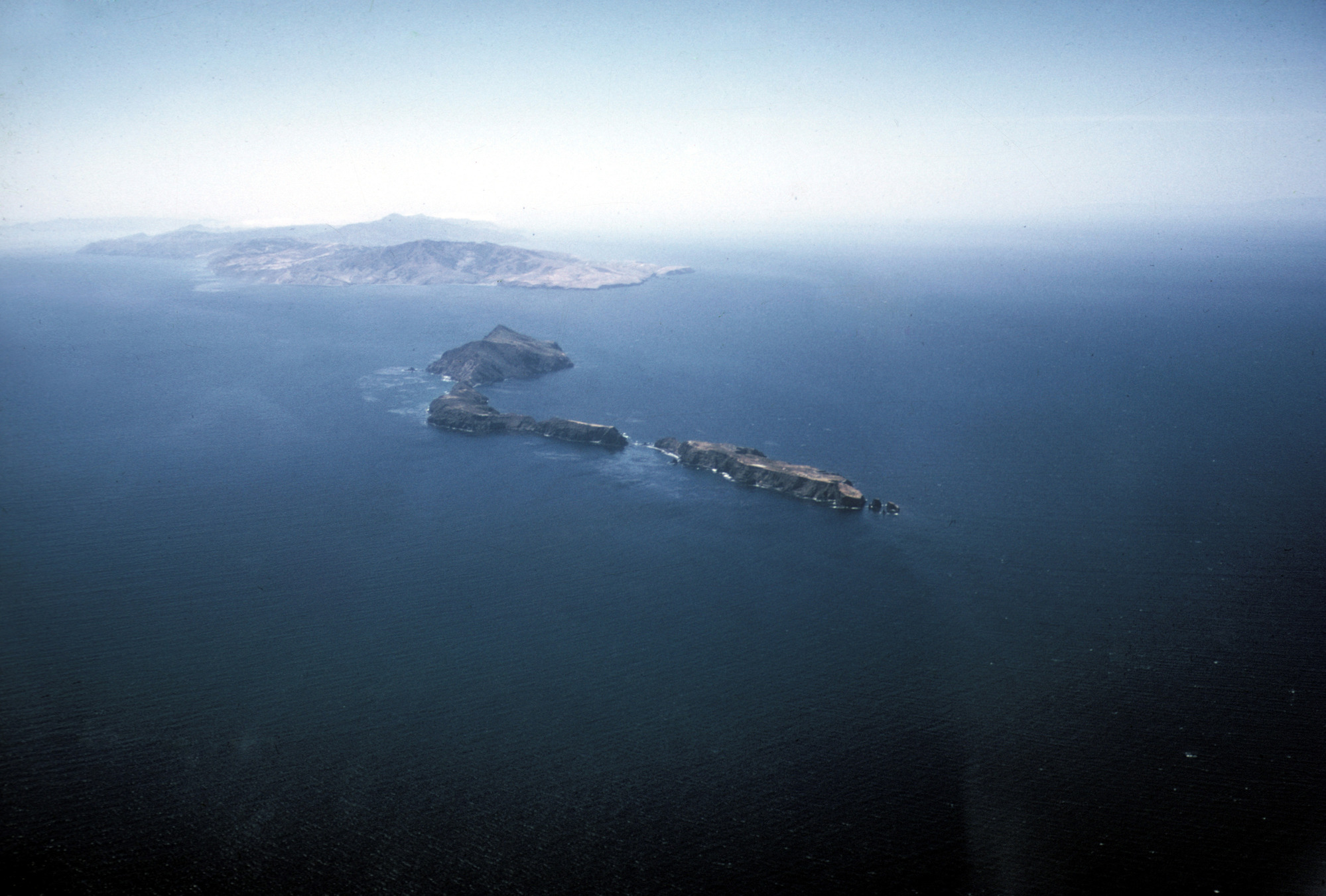 Aerial View of Anacapa and Santa Cruz Islands