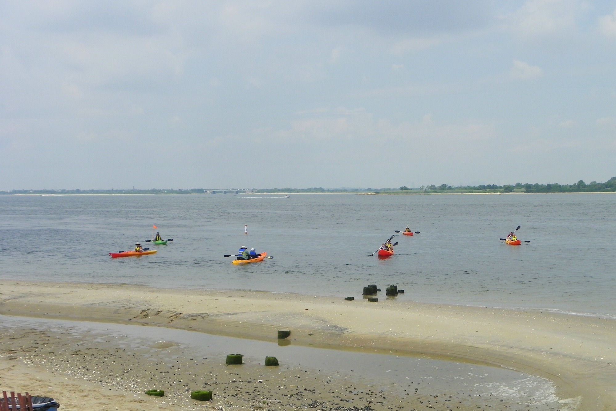 Kayaks on the water