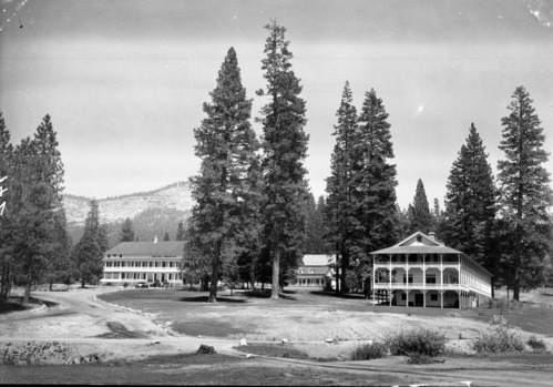 Copied from old photo. Wawona Hotel. Copy of a postcard in the Yosemite Collection. copied by Mike Floyd, copied Summer 1993