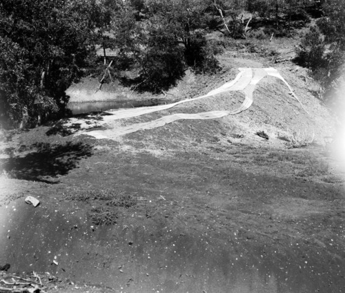 Sawmill dam, below sawmill springs, section 1, T 40 S, R 10 1/2 W- soil and moisture dam.