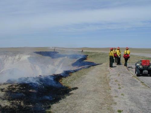 Roadside Prescribed Fire, Badlands National Park, April 25, 2002