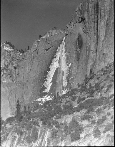 Yosemite Fall in Winter, taken from the Museum.