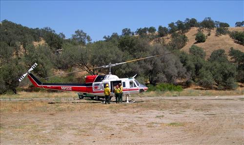 Helicopter operations on the Comb Complex wildfire, Sequoia and Kings Canyon National Parks, summer 2005