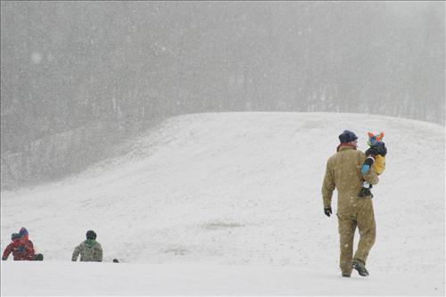 Sledding at Kendall Hills 1