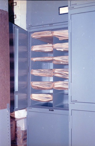 Old visitor center vault storage area.