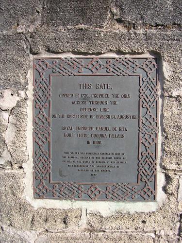 St. Augustine City Gates at Castillo de San Marcos National Monument in January 2008