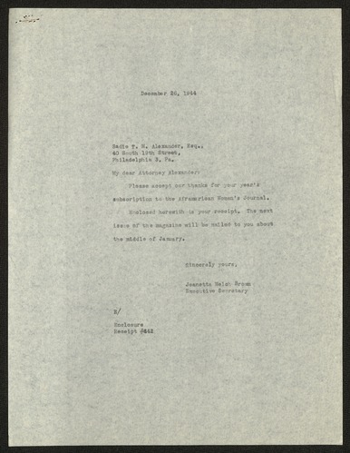 Aframerican Woman's Journal, December 1944