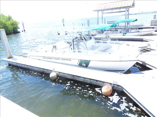 2001 Glacier Bay Boat at Biscayne National Park in July 2014.