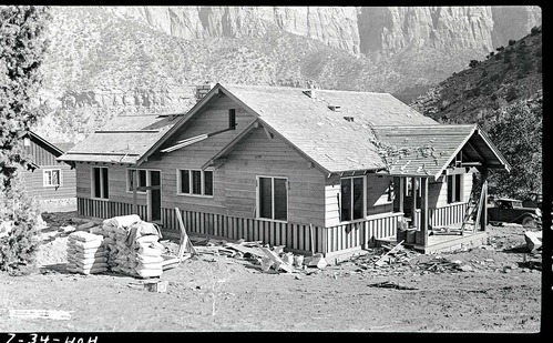 Overflow warehouse, old Civilian Conservation Corps (CCC) site with equipment.