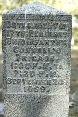 Detachment of 17th Ohio Infantry Regiment Marker